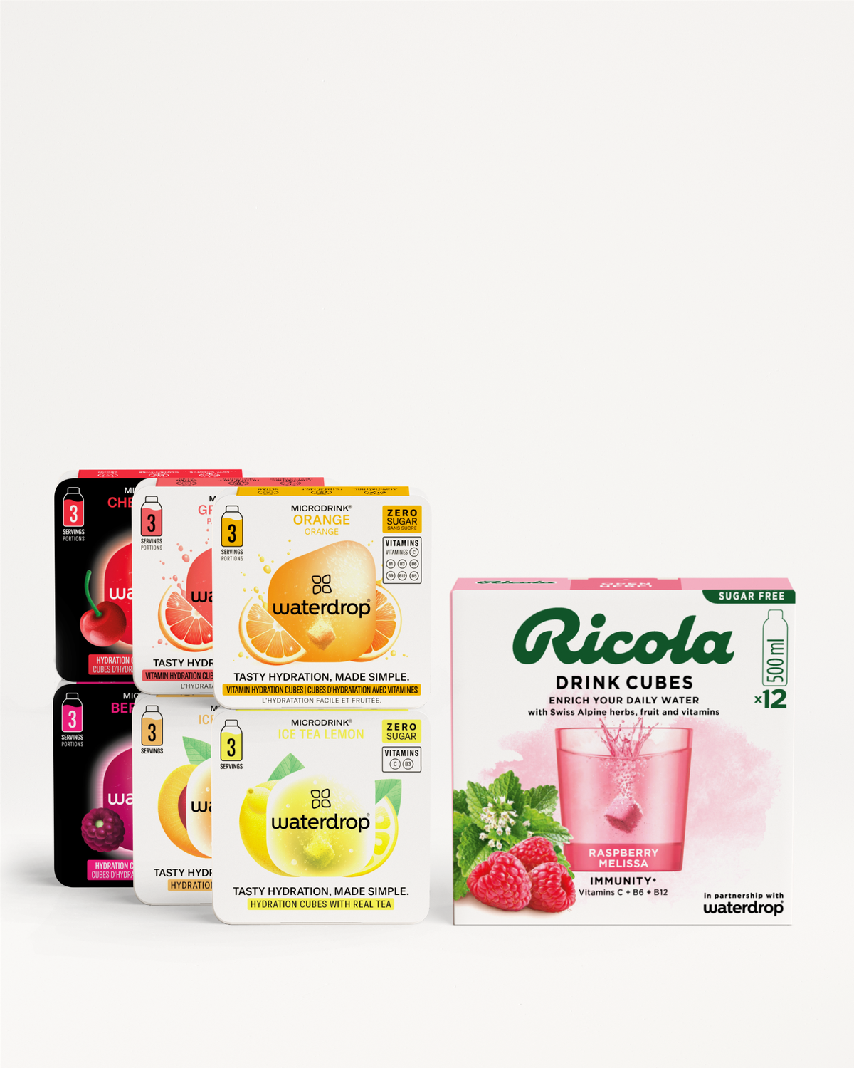 Ochutnávkový Set waterdrop® x Ricola