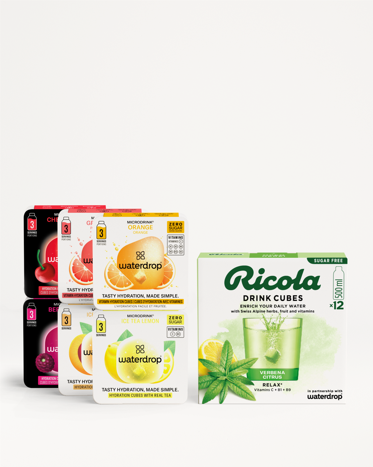 Ochutnávkový Set waterdrop® x Ricola