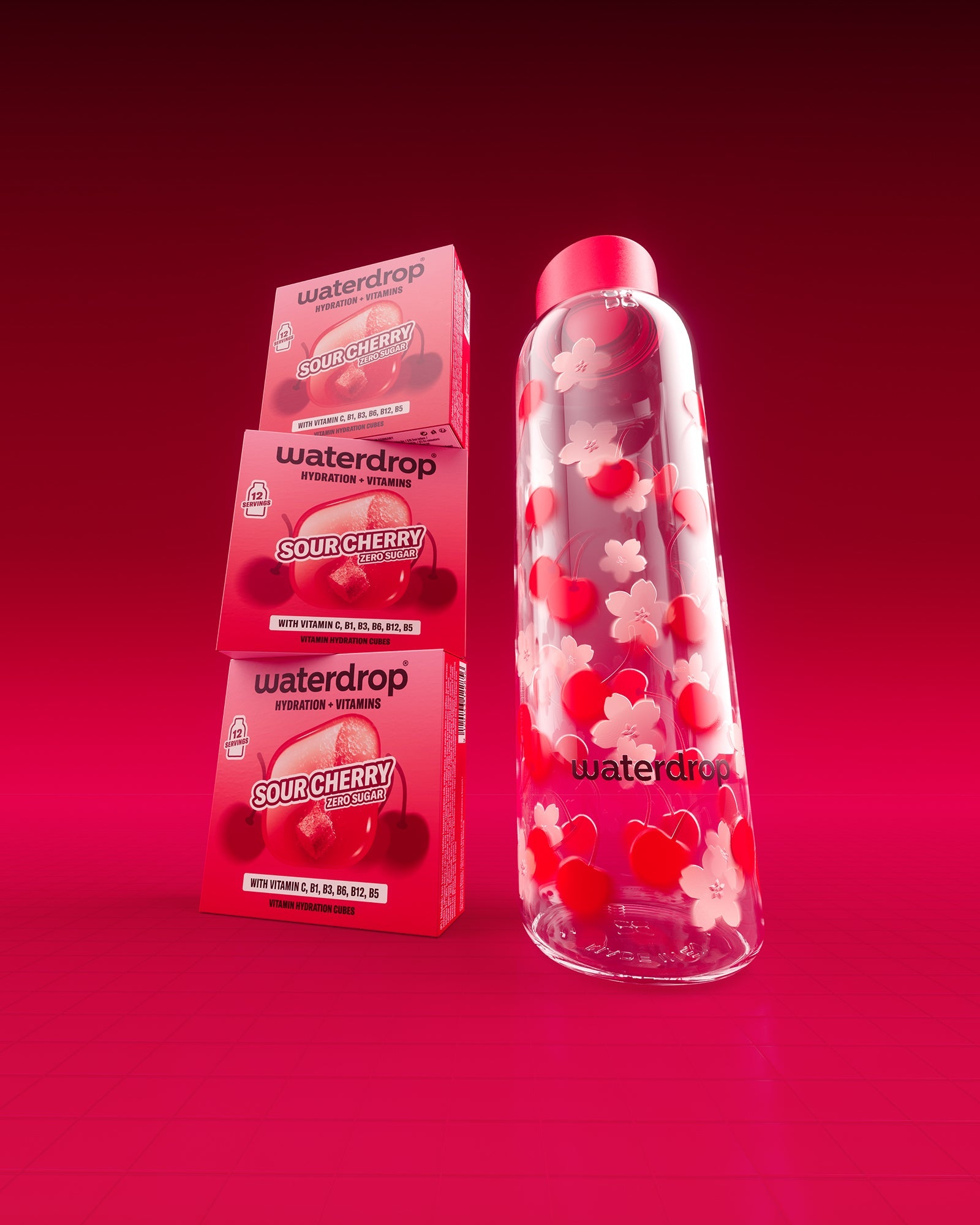 Sklenená Fľaša SOUR CHERRY