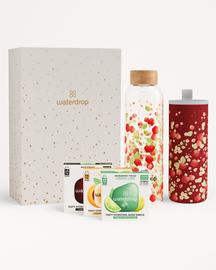 Vianočný Darčekový Set so Sklenenou Fľašou