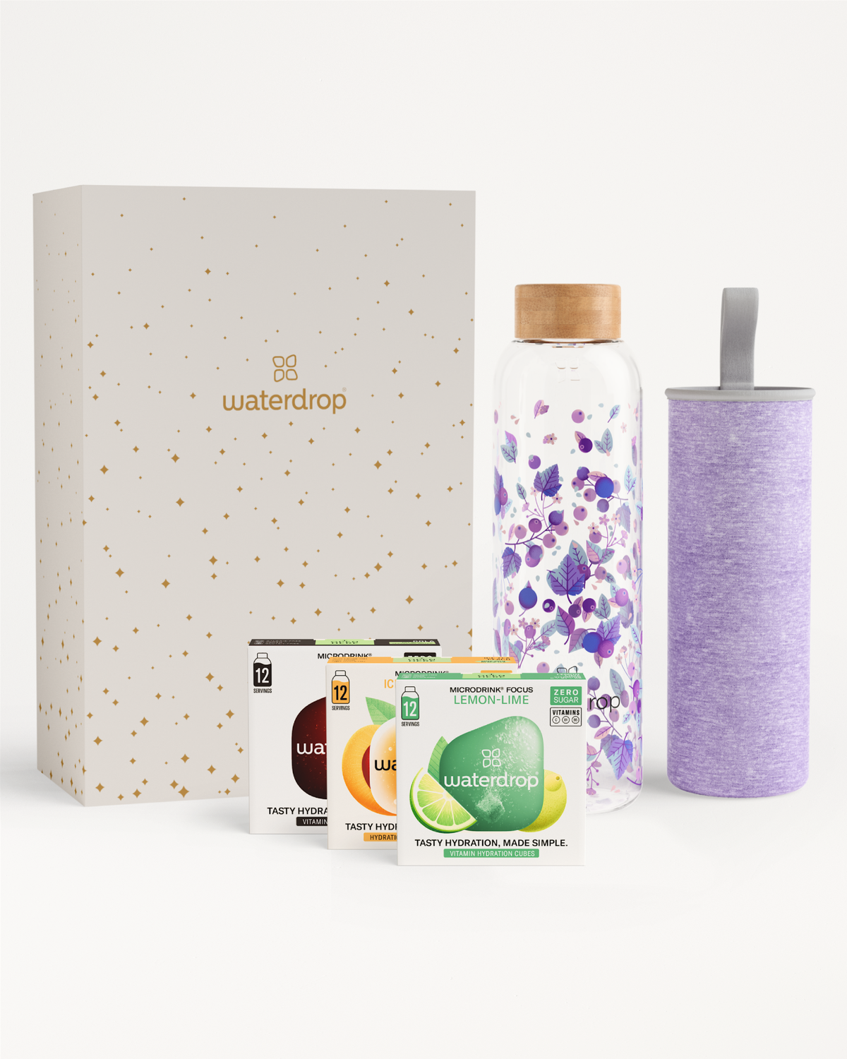 Vianočný Darčekový Set so Sklenenou Fľašou