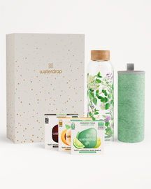 Vianočný Darčekový Set so Sklenenou Fľašou